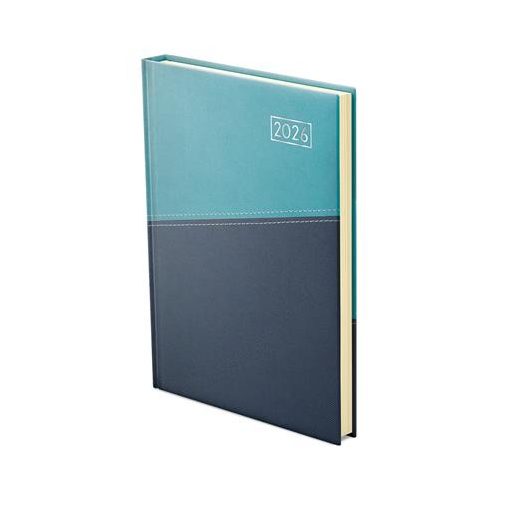 Naptár, tervező, B5, heti, TOPTIMER "Duplex", türkiz-kék