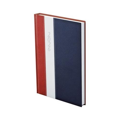 Naptár, tervező, B5, heti, TOPTIMER "Fashion", bordó-fehér-kék