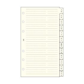   Kalendárium betét, telefonregiszter, "L", SATURNUS, chamois