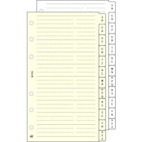   Kalendárium betét, telefonregiszter, "L", SATURNUS, chamois