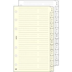   Kalendárium betét, telefonregiszter, "M", SATURNUS, chamois