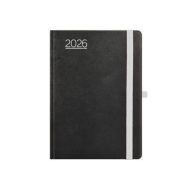   Naptár, tervező, B6, heti, TOPTIMER, "Nero", fekete-szürke