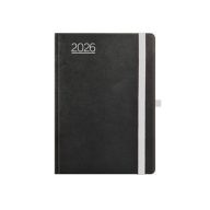   Naptár, tervező, A5, heti, TOPTIMER, "Nero", fekete-szürke
