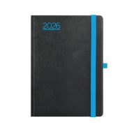   Naptár, tervező, A5, napi, TOPTIMER, "Nero", fekete-kék