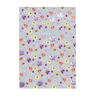   Jegyzetfüzet, A5, vonalas, 96 lap, TOPTIMER "Notes", kék virágos