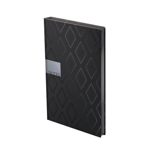 Jegyzetfüzet, A5, vonalas, 96 lap, TOPTIMER "Notes", fekete gyémánt