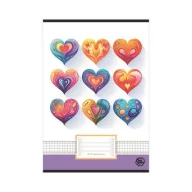   Füzet, tűzött, A4, kockás, 32 lap, OPTISCHOOL, A4 "87-32", "Love"