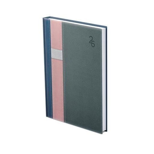 Naptár, tervező, B5, heti, TOPTIMER "Vario", kék-rózsaszín-szürke