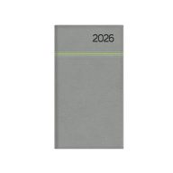   Zsebnaptár, álló elrendezésű, TOPTIMER, "Young", szürke-zöld