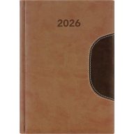   Naptár, tervező, A5, napi, DAYLINER "Memphis", barna-csokoládé