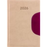   Naptár, tervező, A5, napi, DAYLINER "Memphis", bézs-padlizsán