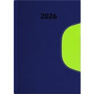   Naptár, tervező, A5, napi, DAYLINER "Memphis", kék-zöld