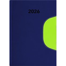   Naptár, tervező, A5, napi, DAYLINER "Memphis", kék-zöld