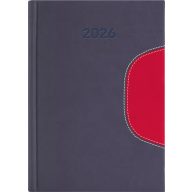   Naptár, tervező, A5, napi, DAYLINER "Memphis", szürke-piros