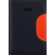   Naptár, tervező, B5, heti, DAYLINER "Memphis", fekete-narancs