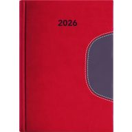   Naptár, tervező, B5, heti, DAYLINER "Memphis", piros-szürke