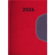   Naptár, tervező, B6, heti, DAYLINER "Memphis", piros-szürke
