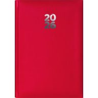   Naptár, tervező, A5, heti, DAYLINER, "Pannon", piros