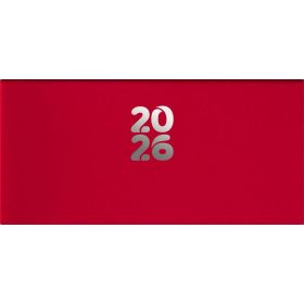   Zsebnaptár, fekvő elrendezésű, DAYLINER, "Pannon", piros