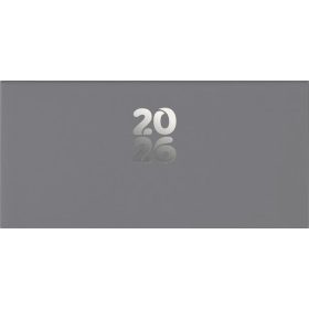   Zsebnaptár, fekvő elrendezésű, DAYLINER, "Pannon", szürke