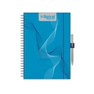   Naptár, tervező, A5, heti, DAYLINER, "InSpiral", kék-kék