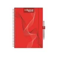   Naptár, tervező, A5, heti, DAYLINER, "InSpiral", piros-piros