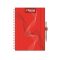 Naptár, tervező, A5, heti, DAYLINER, "InSpiral", piros-piros