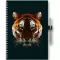 Naptár, tervező, A5, heti, DAYLINER, "InSpiral", tiger