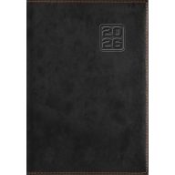   Naptár, tervező, A5, napi, DAYLINER "Square", fekete