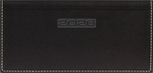 Zsebnaptár, fekvő elrendezésű, DAYLINER, "Sherwood", fekete