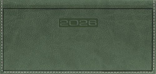 Zsebnaptár, fekvő elrendezésű, DAYLINER, "Sherwood", zöld