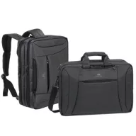   Notebook táska, hátizsákká alakítható, 16", RIVACASE "Central 8290", fekete