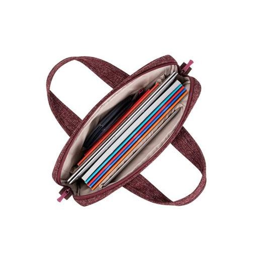Notebook táska, 14", RIVACASE "Anvik 7921", burgundi vörös