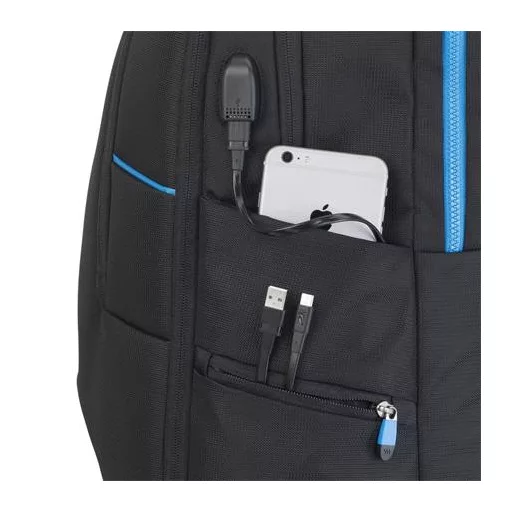 Notebook hátizsák, gaming eszközökhöz, 17,3", RIVACASE "Borneo 7860", fekete