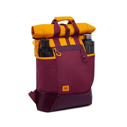 Notebook hátizsák, 15,6", rolltop, 25L, RIVACASE "5321 Dijon", bordó