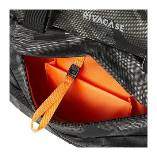 Notebook hátizsák, 15,6", rolltop, 15L, RIVACASE "7621 Sherwood", szürke-terepminta