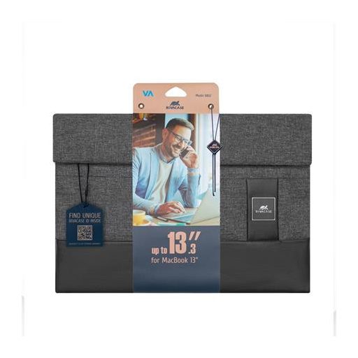 Notebook tok, 13,3", MacBook Pro/MacBook Air, RIVACASE "Lantau 8802", szürke-fekete