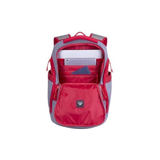 Notebook hátizsák, 15,6", 20L, RIVACASE "5225 Mercantour", szürke-piros