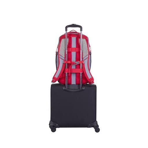 Notebook hátizsák, 15,6", 20L, RIVACASE "5225 Mercantour", szürke-piros