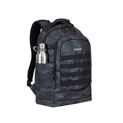 Notebook hátizsák, 15,6", 28L, RIVACASE "7631 Sherwood Navy Camo", fekete-terepminta