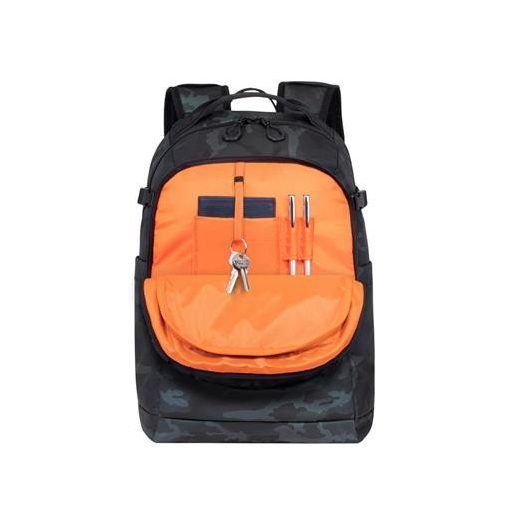 Notebook hátizsák, 15,6", 28L, RIVACASE "7631 Sherwood Navy Camo", fekete-terepminta