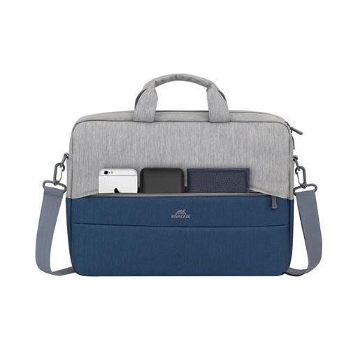 Notebook táska, 15,6", RIVACASE "Prater 7532", szürke-kék