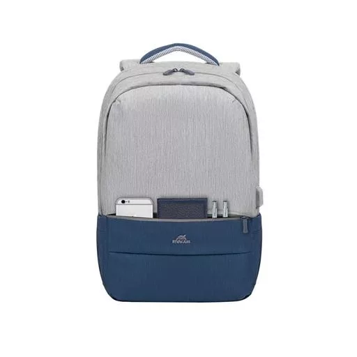 Notebook hátizsák, 17,3", RIVACASE "Prater 7567", szürke-kék