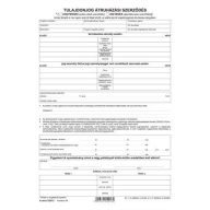   Nyomtatvány, tulajdonjog átruházási szerződés (adásvét.szer. gk), 4 példány,  A4,VICTORIA PAPER "A.REND 3"