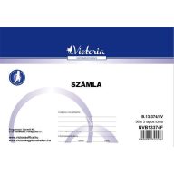   Nyomtatvány, számlatömb, egy ÁFÁs, 50x3, A5, fekvő, VICTORIA PAPER, "B.13-374", 10 tömb/csomag