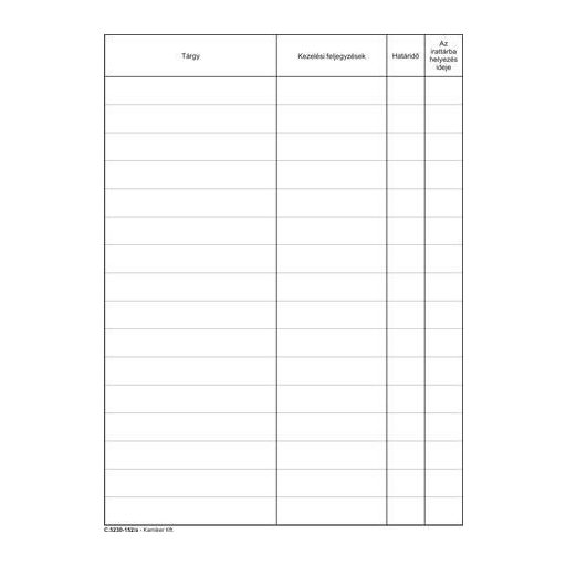 Nyomtatvány, iktatókönyv, 100 lap, A4, VICTORIA PAPER "C.5230-152"