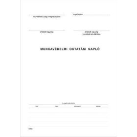   Nyomtatvány, munkavédelmi oktatási napló, 40 oldal, A4, VICTORIA PAPER, 10 tömb/csomag