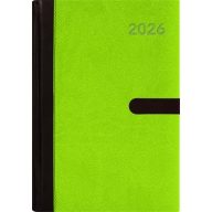   Naptár, tervező, A5, heti, DAYLINER, "Winner", zöld