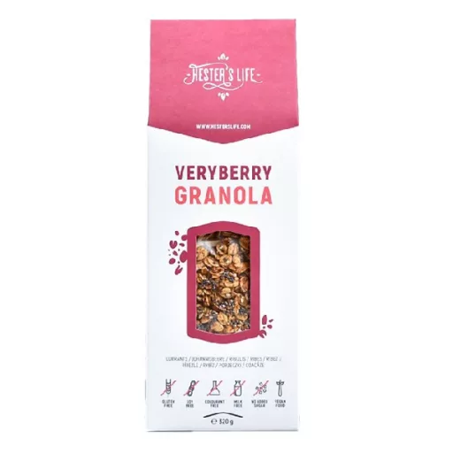 Granola HESTER'S Veryberry ribizlis 320 g
