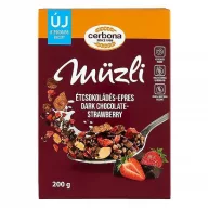 Müzli CERBONA étcsokoládés epres dobozos 200g /10/